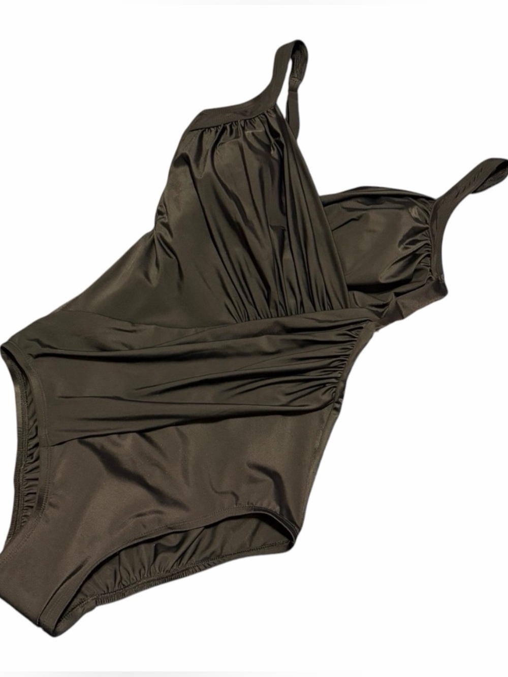 Miradonna By Miraclesuit One Piece Bathing Suit Black Size 8 Tummy Control NWT